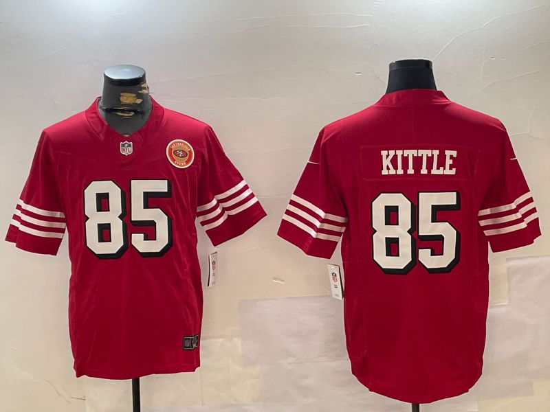 Men San Francisco 49ers #85 Kittle Red three generations 2024 Nike Limited NFL Jersey style 5